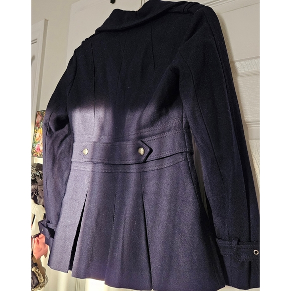 M60 Miss Sixty Navy Double Breasted Coat - Picture 4 of 5